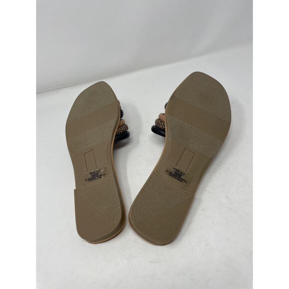 Dolce Vita Junyper Sandals 8.5 Slip On Cheetah Print Open Toe Faux Leather NEW - Picture 8 of 9